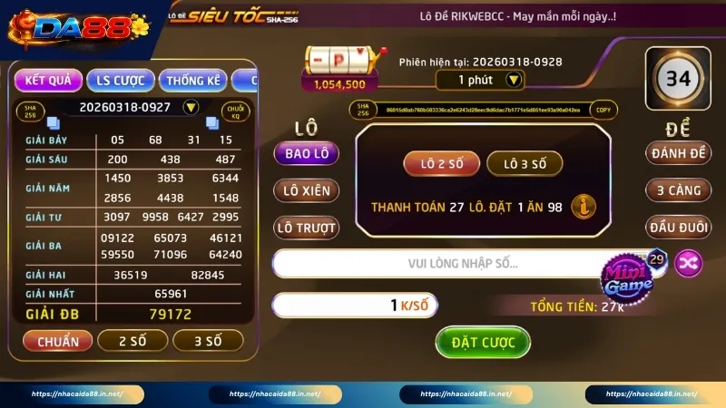 Giới thiệu đôi nét về sảnh cược lô đề online DA88